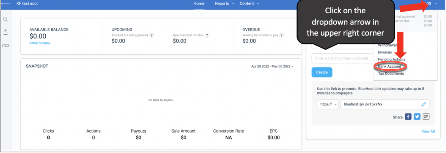 affiliate-bank-account