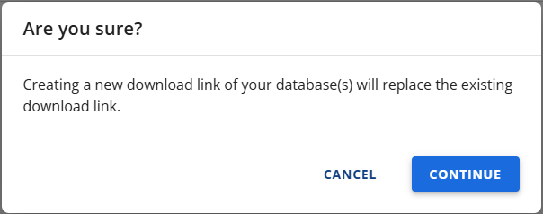 BH Websites Weekly Backups - Access Backups Overwrite Warning