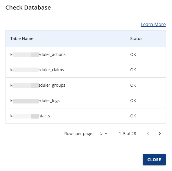 Bluehost Websites Overview Tab - Check Database Display