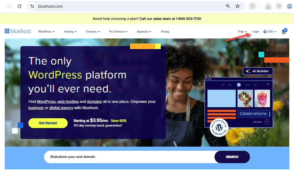 Log into Account Manager - Front-of-Site - Login link