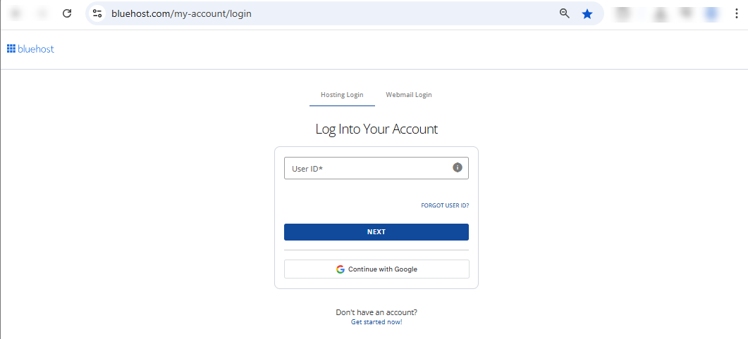 Log into Account Manager - Bluehost Account Manager Login Page