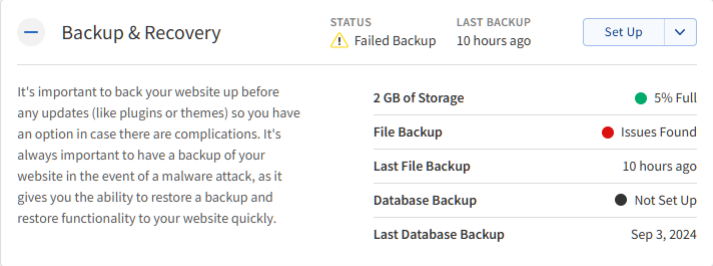 BH SiteLock - Backup & Recovery