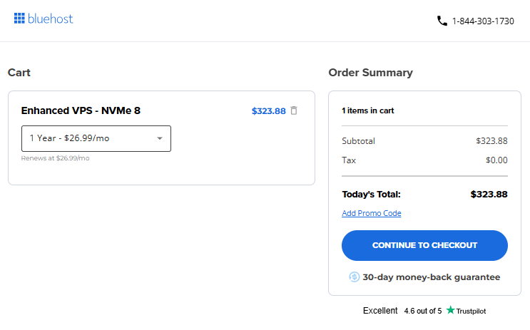 Self-Managed VPS - Cart