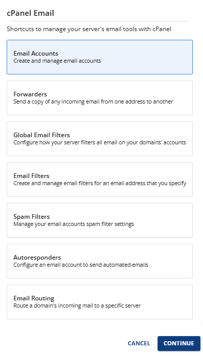 cPanel Email Tools