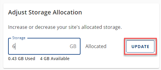 Adjust Storage Allocation