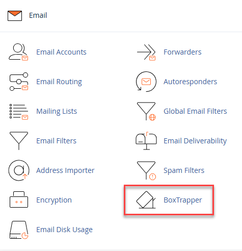 cPanel - Email - BoxTrapper