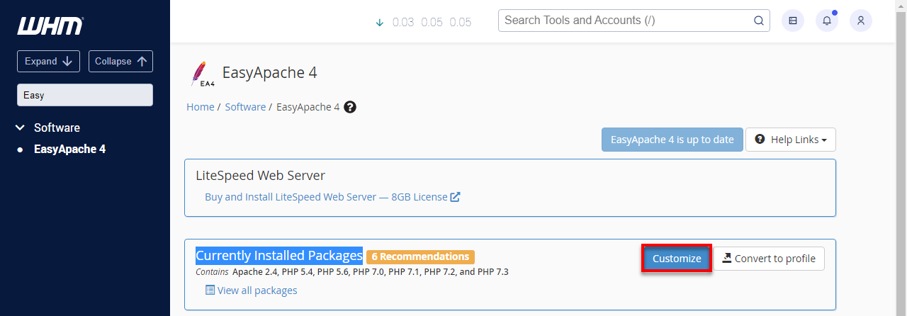 customize-currently-installed-packages