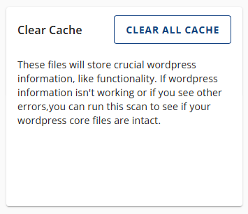 Performance tab - Clear Cache