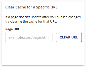 Performance tab - Clear Cache for a Specific URL