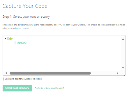 Select Root Directory