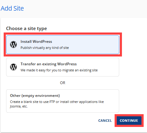 Website - Install WordPress