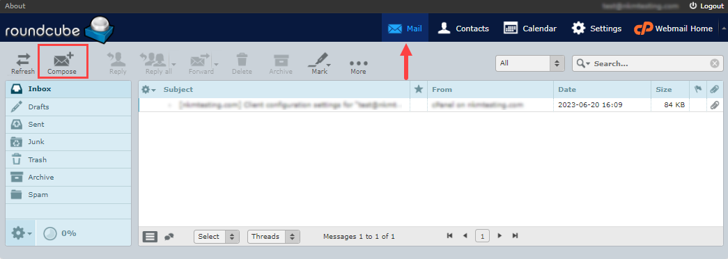Mail and Compose section