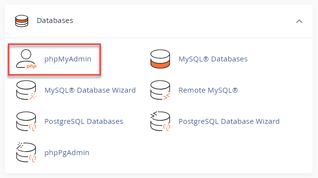 database myphpadmin