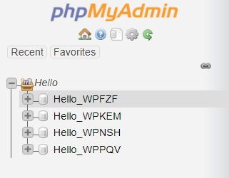 database myphpadmin