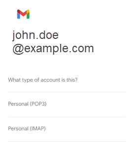 Android device - Email app - Enter your email address