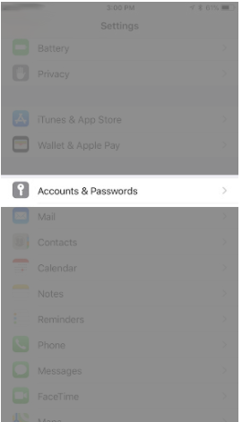 IOS Accounts and Passwords