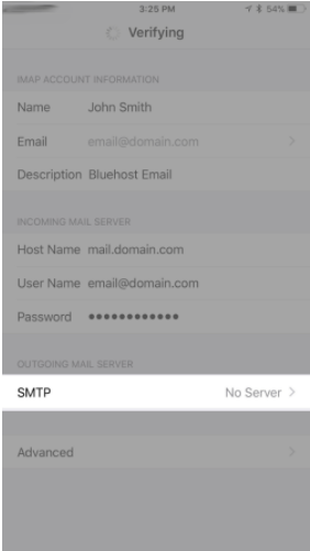 IOS SMTP Server