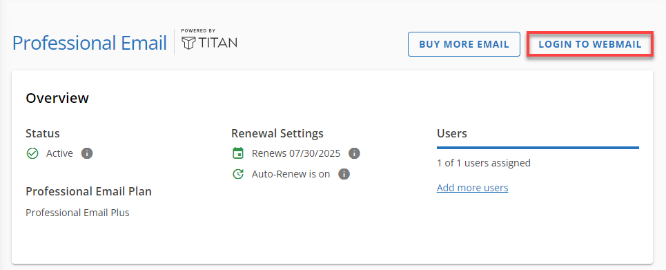 Bluehost Professional Email Login to Webmail