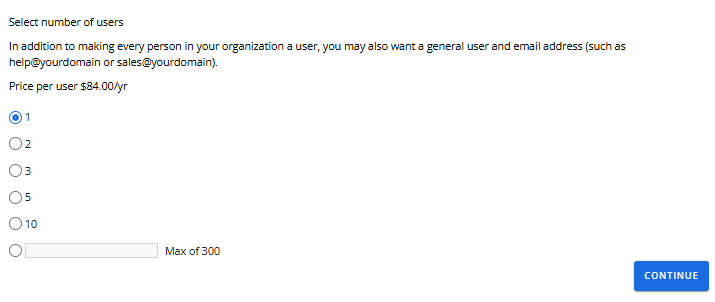 Google Workspace - Select number of users