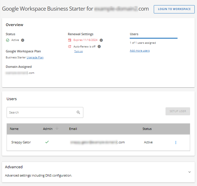 Manage Google Workspace