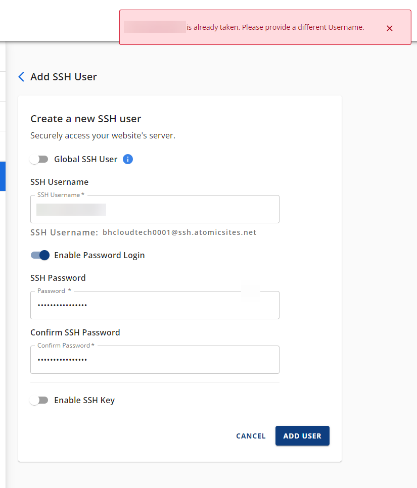 Username already taken