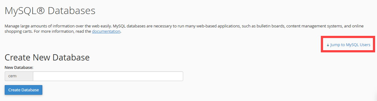 BH cPanel - Jump to Users