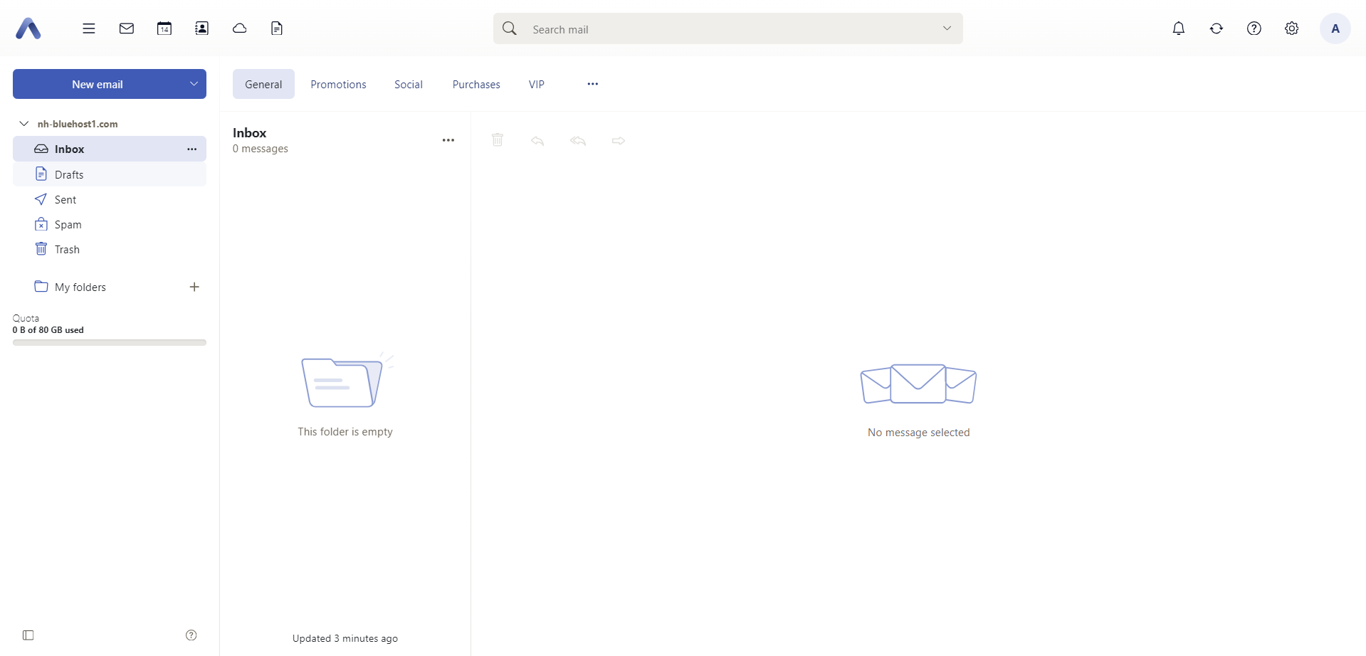 Cloud Mail Home Dashboard