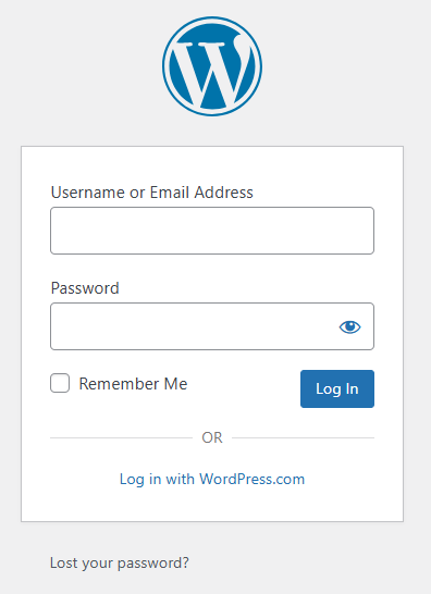 Log in to WordPress - WordPress Login Page
