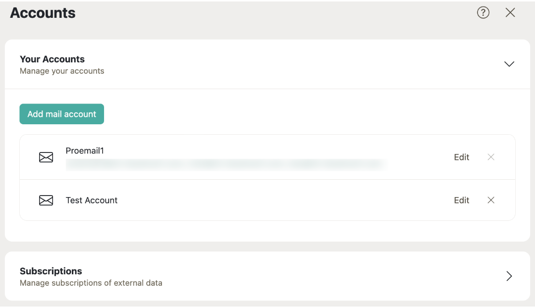 Add Mail Account Settings