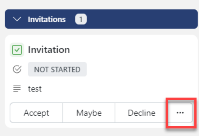 Invitation Response Add Comment