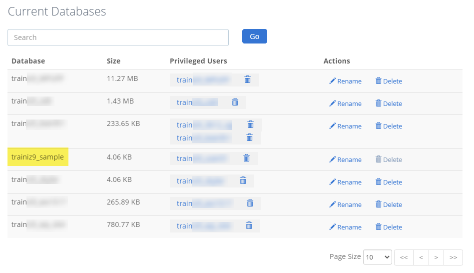 cPanel - Database and Database User and User