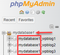 phpMyAdmin Table Prefix