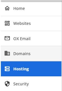 Hosting Left Navigation Menu
