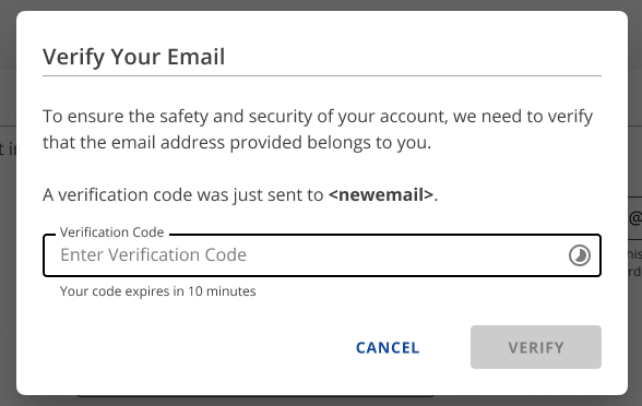 Verify Your Email Popup