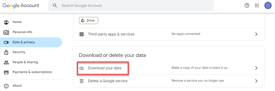 Bluehost Manage your Google Workspace Download your data