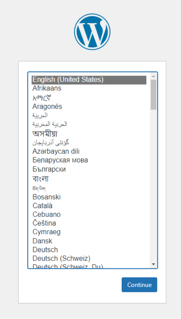 wordpress wp complete manual wordpress install preferred language