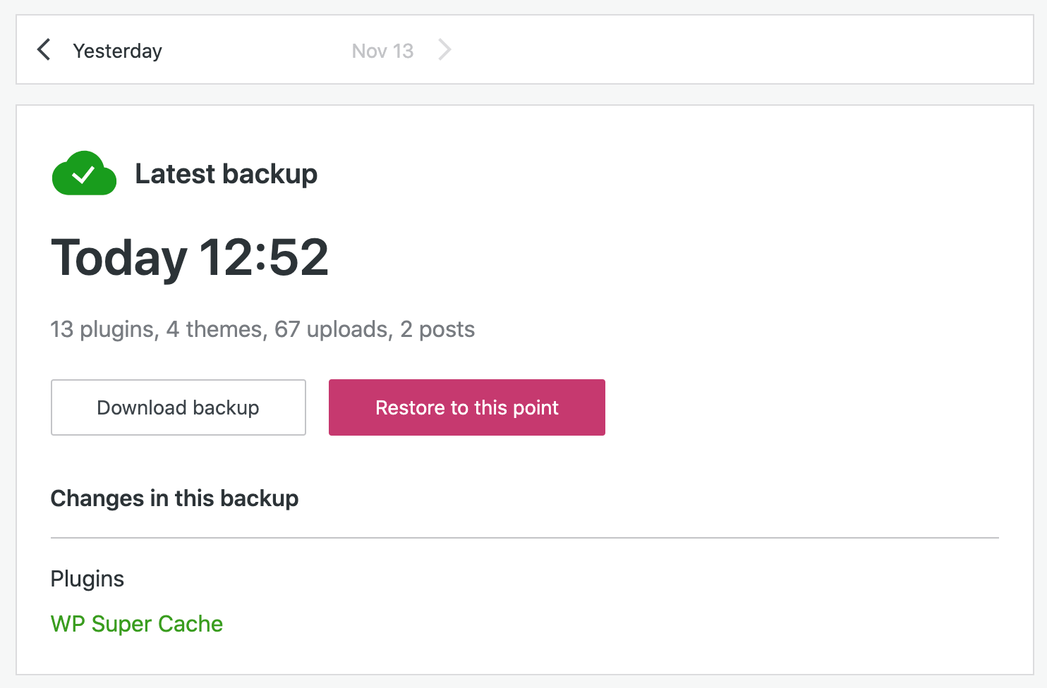 jetpack latest back up