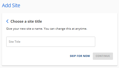 Install WordPress - Enter your Site Title