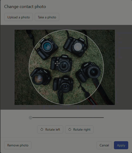 Cloud Mail Change Contact Photo Drag Image Function