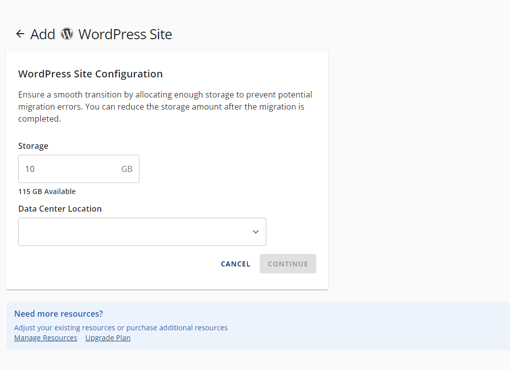 Cloud Hosting Websites - Choose Your Storage and Data Center