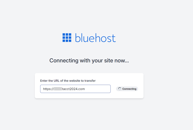 Cloud Hosting Websites - Enter the site's URL Sample