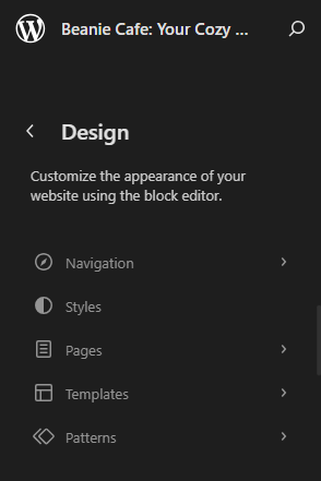Block Editor - Patterns - Header and Footer