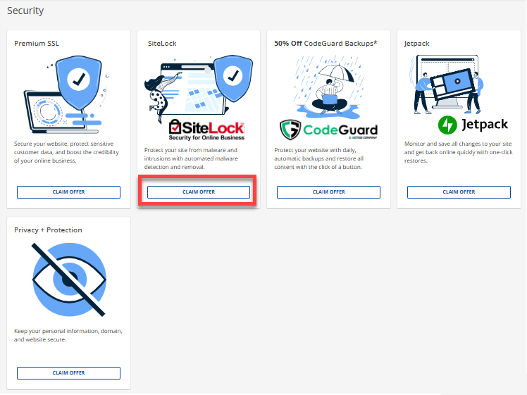 Marketplace - Security - SiteLock