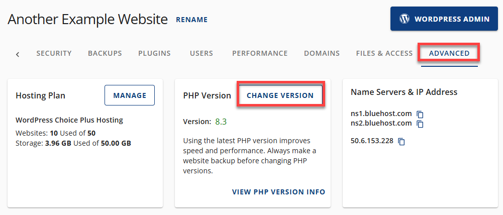 php config