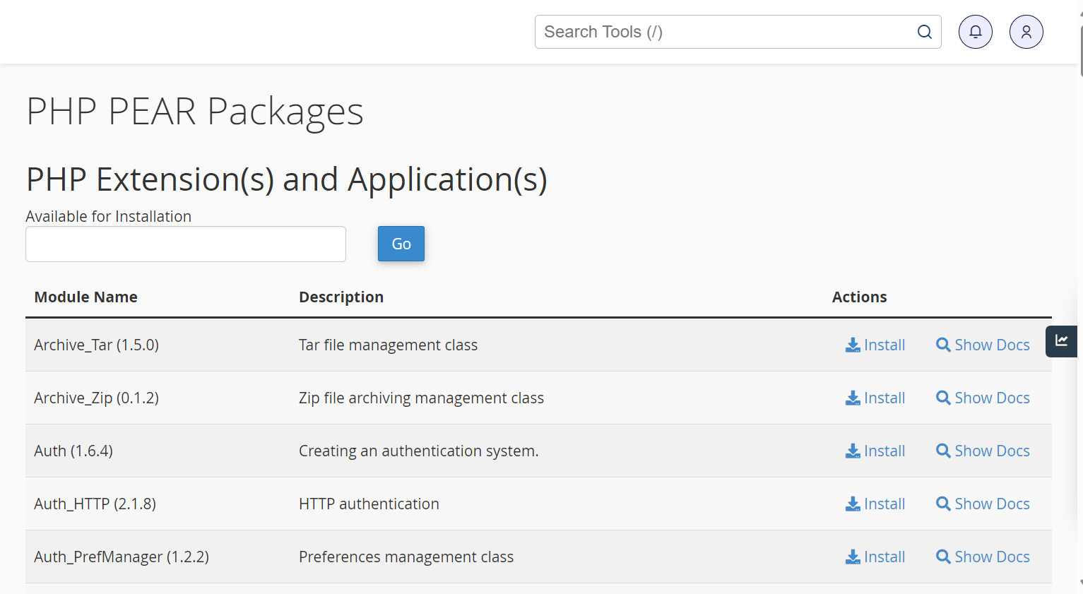 Available PHP Extensions and Applications