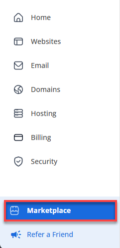 Account Manager - Left Navigation Menu - Security