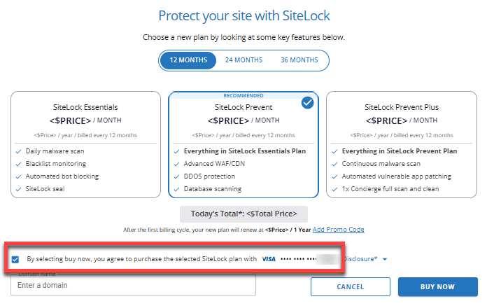 Confirm payment method