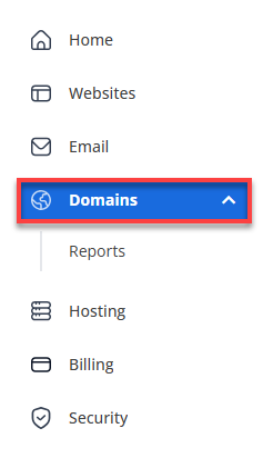 Bluehost Account Manager - Domains Tab