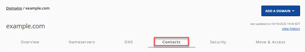 Domain Contact