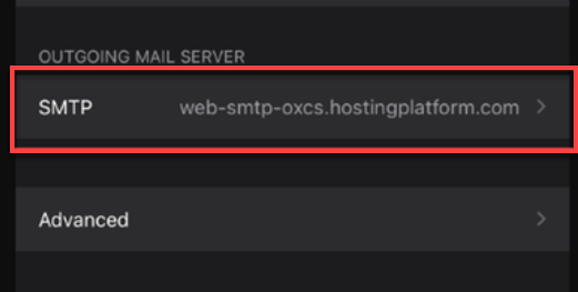 SMTP option